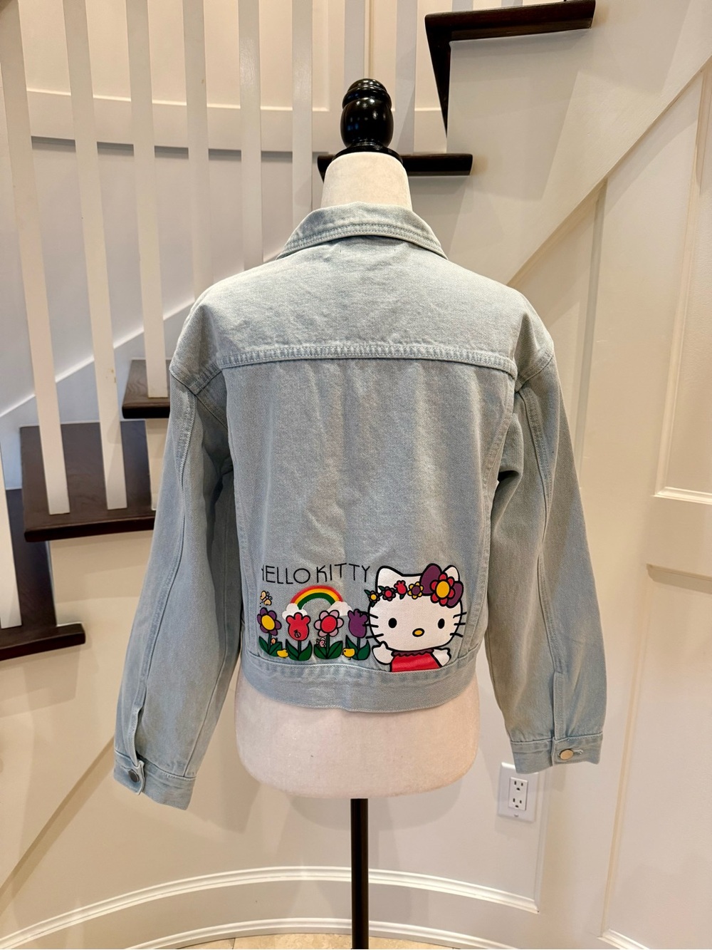 SHEIN x Hello Kitty Jean Jacket, Size M